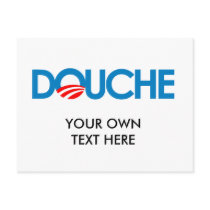 Anti-Obama Bumpersticker - Douche Post Cards