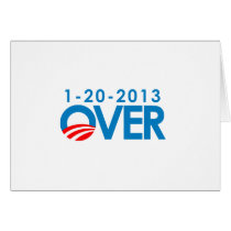Anti-Obama Bumpersticker - Over 1-20-2013 Card
