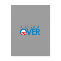 Anti-Obama Bumpersticker - Over 1-20-2013 Postcards