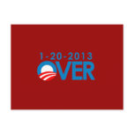 Anti-Obama Bumpersticker - Over 1-20-2013 Postcards