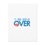 Anti-Obama Bumpersticker - Over 1-20-2013 Postcard
