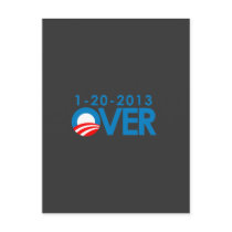 Anti-Obama Bumpersticker - Over 1-20-2013 Post Card
