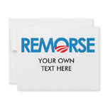 Anti-Obama Bumpersticker - Remorse Personalized Invite