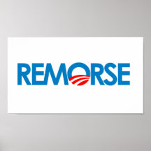Anti-Obama Bumpersticker - Remorse Print