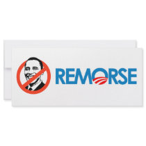 Anti-Obama Bumpersticker - Remorse Custom Rack Cards