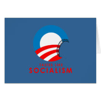 Anti-Obama Bumpersticker - Tastes like Socialism Greeting Card