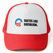 Anti-Obama Bumpersticker - Tastes like Socialism Mesh Hats