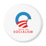 Anti-Obama Bumpersticker - Tastes like Socialism Fridge Magnets