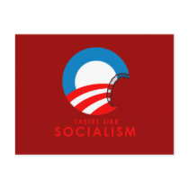Anti-Obama Bumpersticker - Tastes like Socialism Post Card