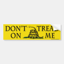anti Obama "Dont Tread Yellow" bumper sticker