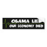 Anti Obama economy bumper stickers