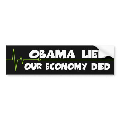Anti Obama economy bumper stickers by NOBAMAMAN