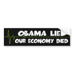 Anti Obama economy bumper stickers bumper stickers