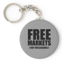 Anti-Obama - Free Markets not Freeloaders Key Chain