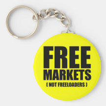 Anti-Obama - Free Markets not Freeloaders Keychains