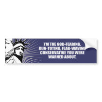 Anti-Obama - God fearing conservative Bumpersticke Bumper Sticker