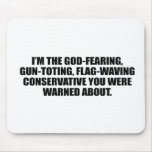 Anti-Obama - God fearing conservative Mouse Pads