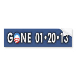 Anti Obama “GONE 012013” Bumper Sticker