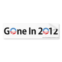 Anti-Obama "Gone In 2012" Bumper Sticker