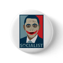Anti-Obama Joker Socialist Button