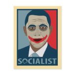 Anti-Obama Joker Socialist Post Card