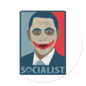 Anti-Obama Joker Socialist stickers