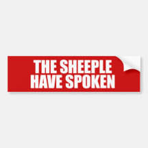 ANTI-OBAMA- le Sheeple ont parlé Autocollants Pour Voiture