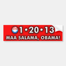 Anti Obama “Maa Salama, Obama” bumper sticker