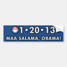 Anti Obama “Maa Salama Obama” bumper sticker