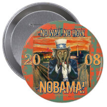 Anti Obama No Way No How Nobama Button