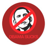Anti-Obama - Obama Sucks Round Sticker