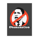 ANTI-OBAMA / OBAMANATION T-SHIRT POSTCARD