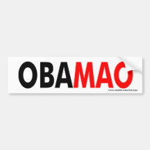 anti Obama "ObaMao" bumper sticker