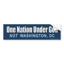 anti Obama "One Nation Under God" Sticker Bumper Sticker