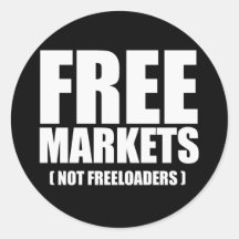 Anti-Obama - pique-assiettes des marchés libres pa Autocollants