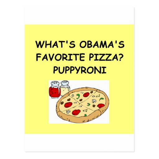 anti obama pizza joke post card
