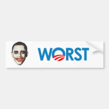 Anti-Obama - plus mauvais Autocollant Pour Voiture
