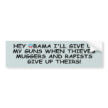 Anti Obama pro guns no more Obama bumper stickers