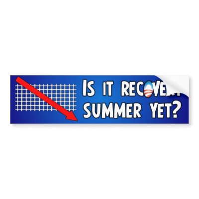 Anti Obama Recovery Summer Bumper Sticker by Megatudes