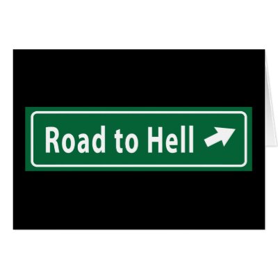 Anti-Obama: Road To Hell Paved With Stimulus Greeting Cards by AmericanElephant