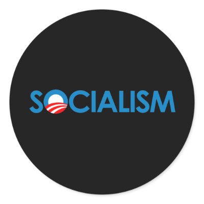 Anti-Obama - Socialism Round Stickers by obamanation