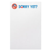 Anti-Obama - Sorry Yet Stationery Paper