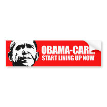Anti-Obama - start lining up now Bumper Stickers