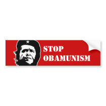 ANTI-OBAMA / STOP OBAMUNISM BUMPER STICKER