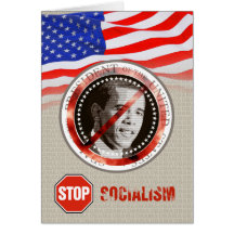 Anti-Obama - STOP Socialism - Card Template