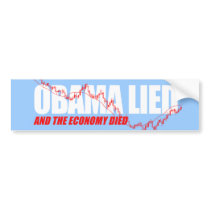 Anti-Obama T-shirt - Obama lied and the economy di Bumper Stickers