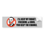Anti-Obama T-shirt - You keep the change bumper stickers