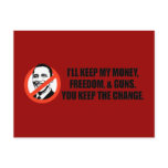 Anti-Obama T-shirt - You keep the change Postcard