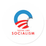 Anti-Obama - Tastes like Socialism T-SHIRT Stickers