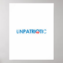 ANTI-OBAMA - UNPATRIOTIC- Faded.png Poster